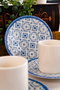 Hermia Meyra 12 Juego de Tazas de Café y Platos de Porcelana